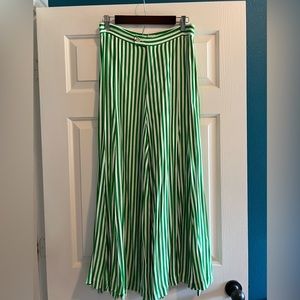 Striped lightweight wide leg pants